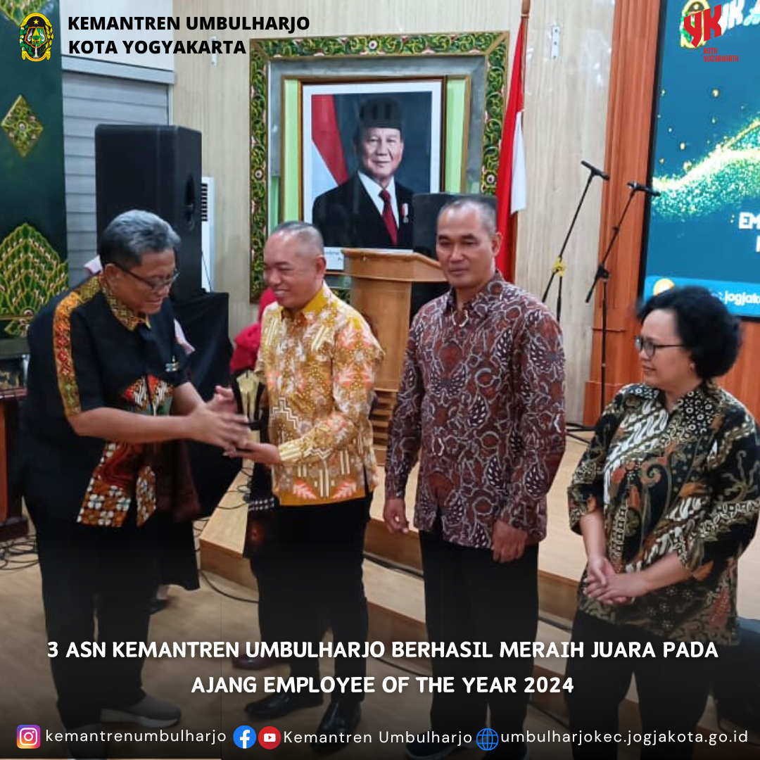 3 ASN KEMANTREN UMBULHARJO BERHASIL MERAIH JUARA PADA AJANG EMPLOYEE OF THE YEAR 2024