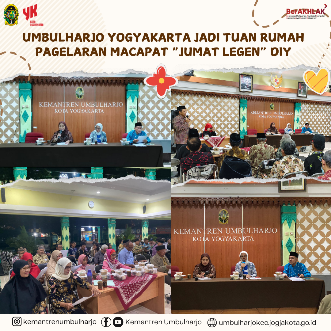 UMBULHARJO YOGYAKARTA JADI TUAN RUMAH PAGELARAN MACAPAT “JUMAT LEGEN” DIY